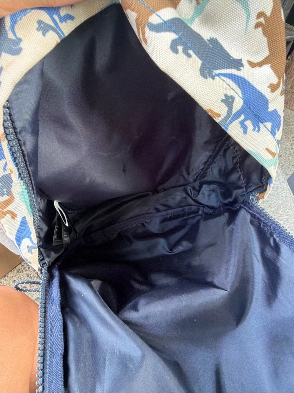 Kids Dinosaur Print Backpack with Blue Pocket - H&M